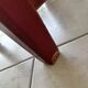 Vintage Spanish low chair in painted wood and straw (Majorca Andalusia)