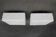 1970s Pair of Milky Glass Square Ceiling Lights, Czechoslovakia