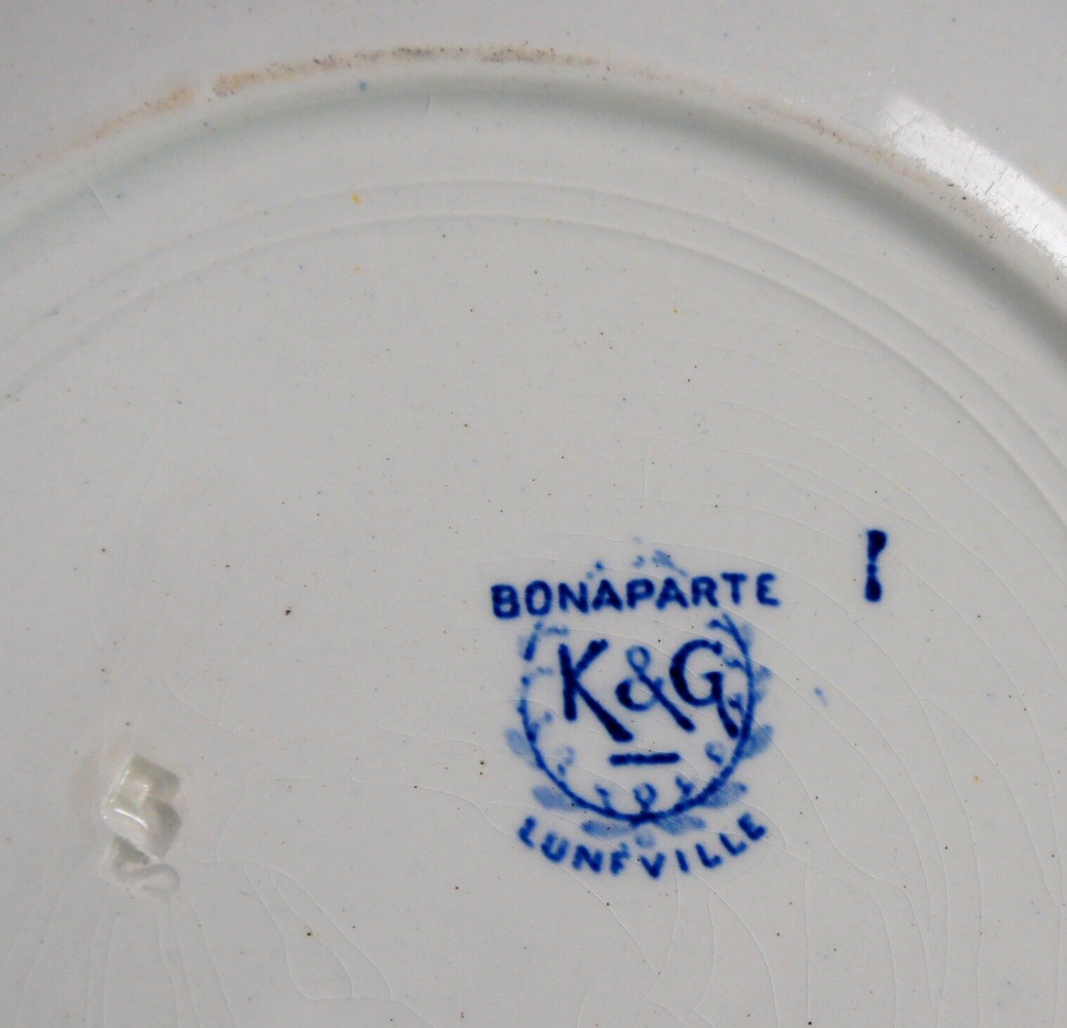 Porcelain plate K-G Lunéville "Bonaparte" 1900