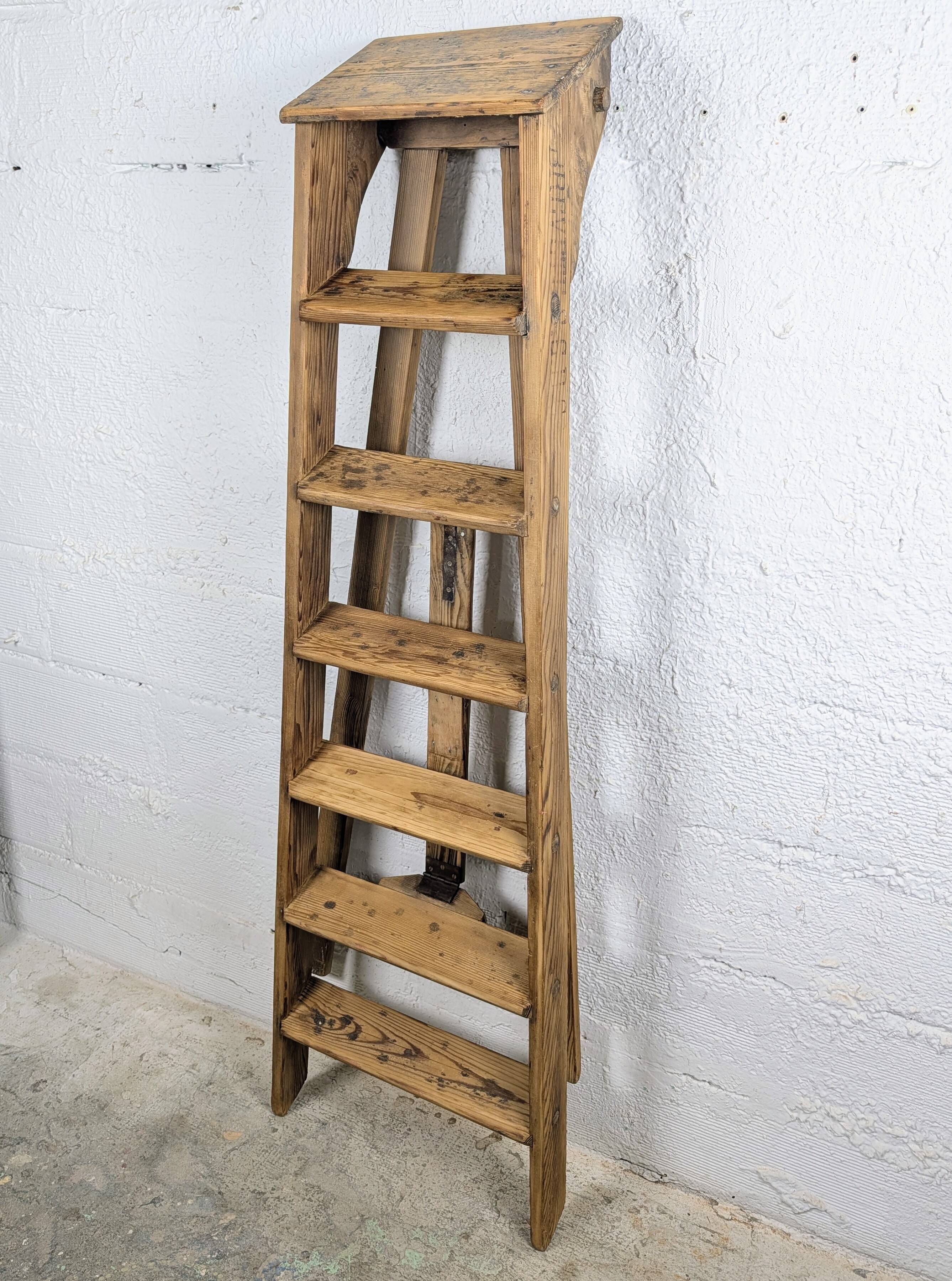 Antique wooden step stool