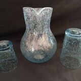 Carafe and its two glasses signed Biot.