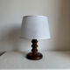 Vintage Mid Century Modern Wood Base Table Lamp