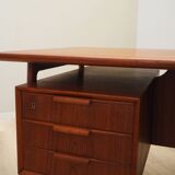 Teak desk, Danish design, 1970s, manufactured by Omann Jun
