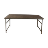 Folding industrial-style dining table