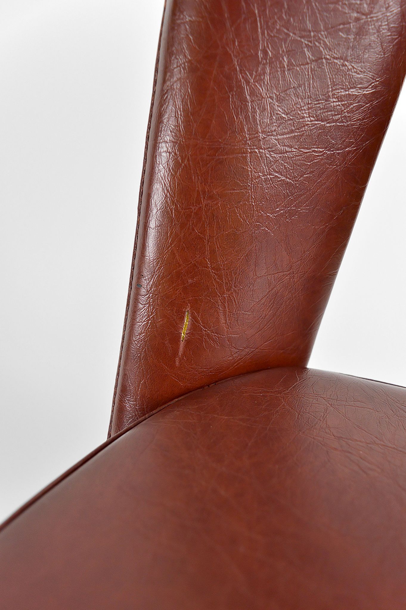 Pair of chairs in chrome and skaï, circa 1960