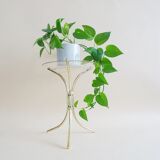 Table d'appoint en verre et métal doré