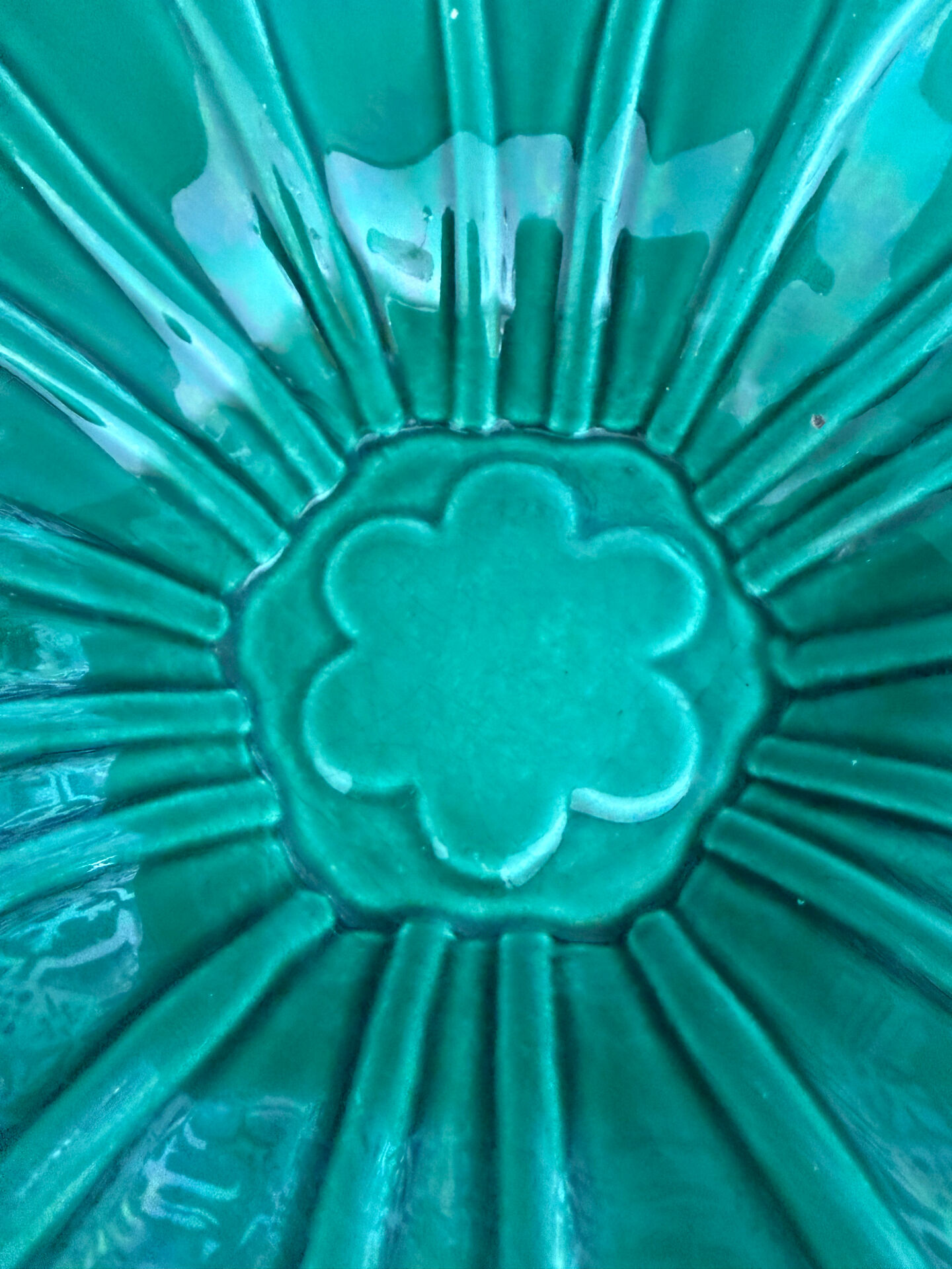 large hollow ceramic bowl in emerald green, CAB Bordeaux