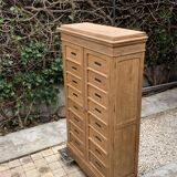 Armoire de notaire en chêne brut massif, 1920