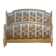 Lit capitonné de style Louis XVI en bois beige