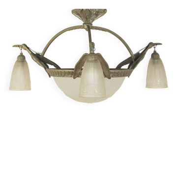 1920s Art Deco ceiling light