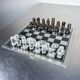 Felice Antonio Botta acrylic chessboard and glass board, Italy, 1970s