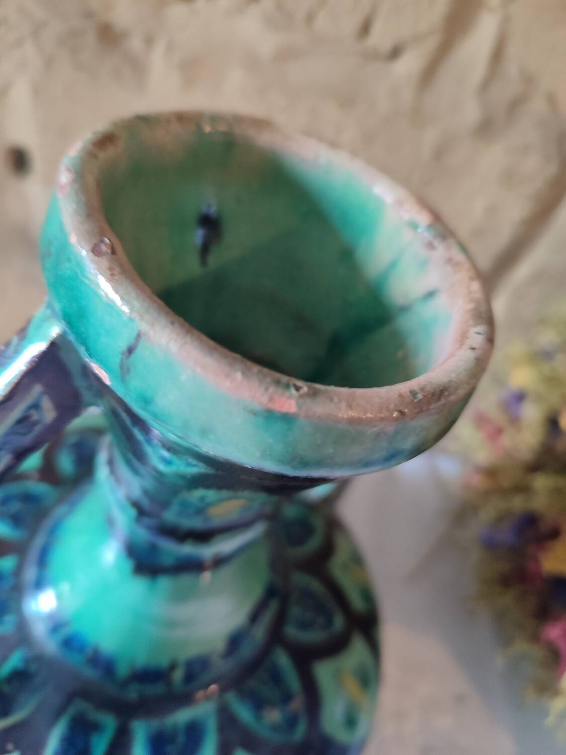 Vase with traditional ceramic handles North Africa