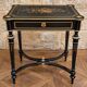 Work table/vanity in blackened wood and marquetry – Napoléon III period