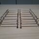 Set of 12 silver metal knife holders