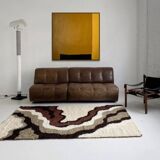 Abstract yellow-ochre canvas 80x80cm