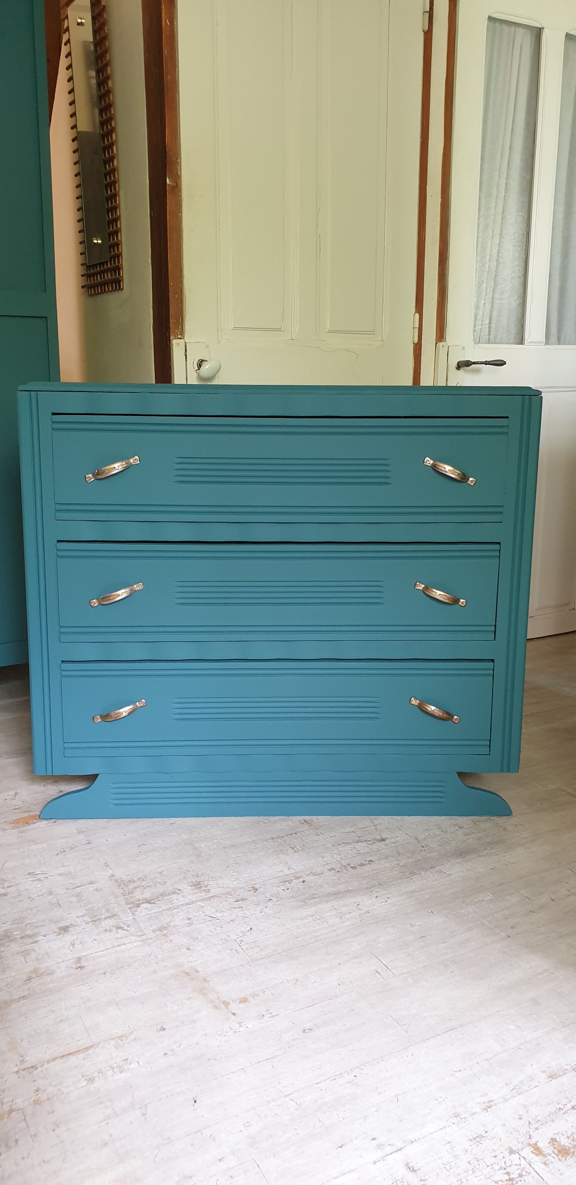 Art Deco blue dresser