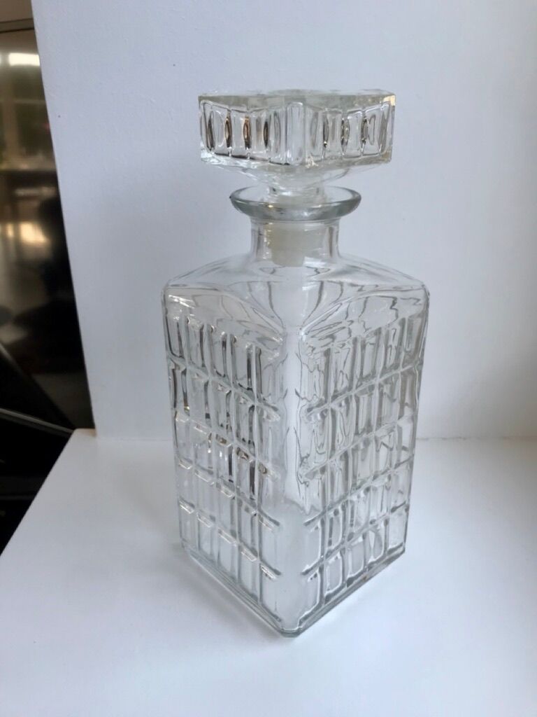 70s glass whisky decanter