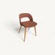 Wood and fabric chair from the 60s/70s.