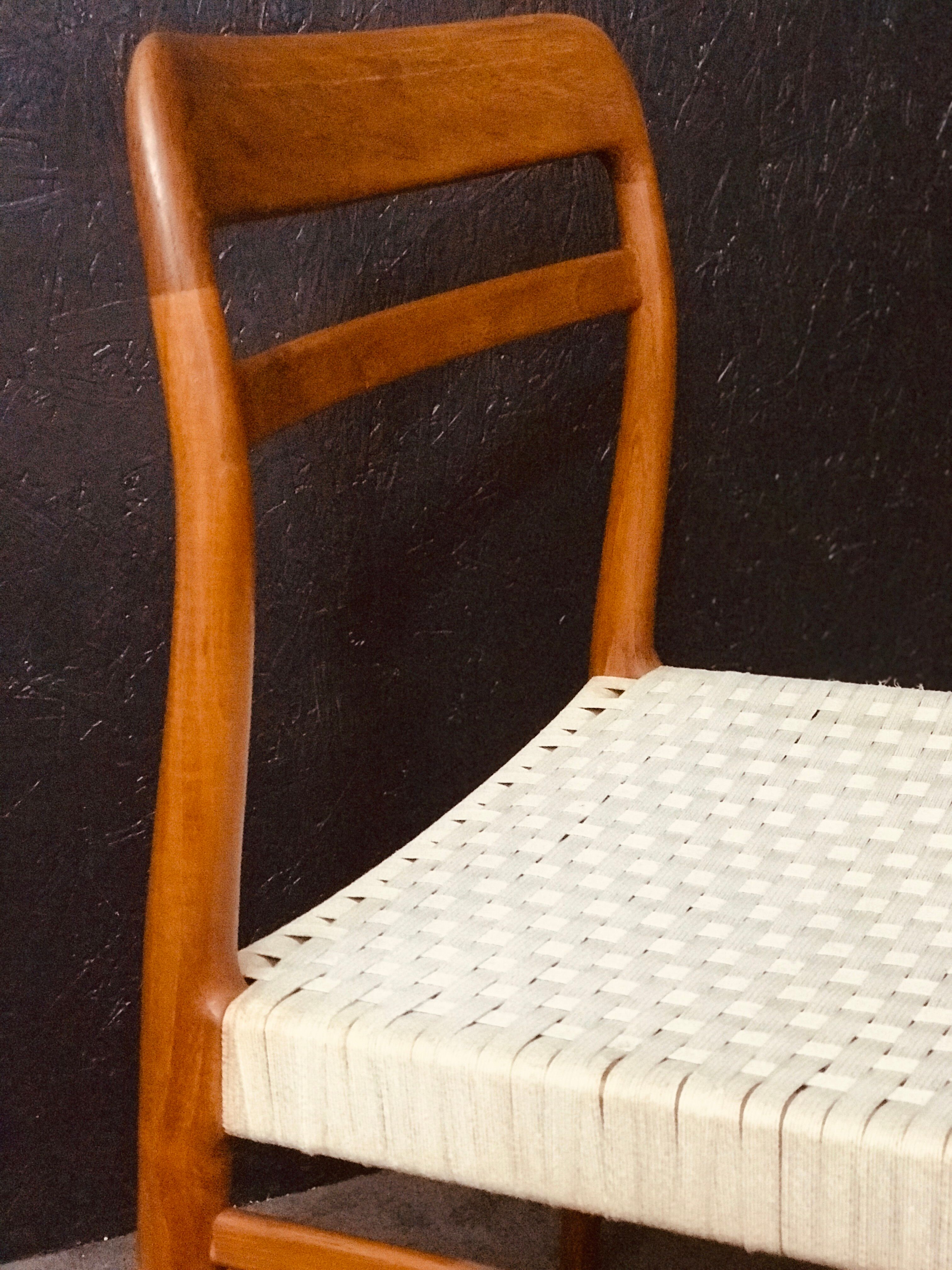 Set of 6 Norwegian Teak Dining Chairs by Alf Aarseth in teak.