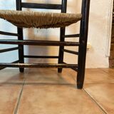 Design armchair of the 20th in straw