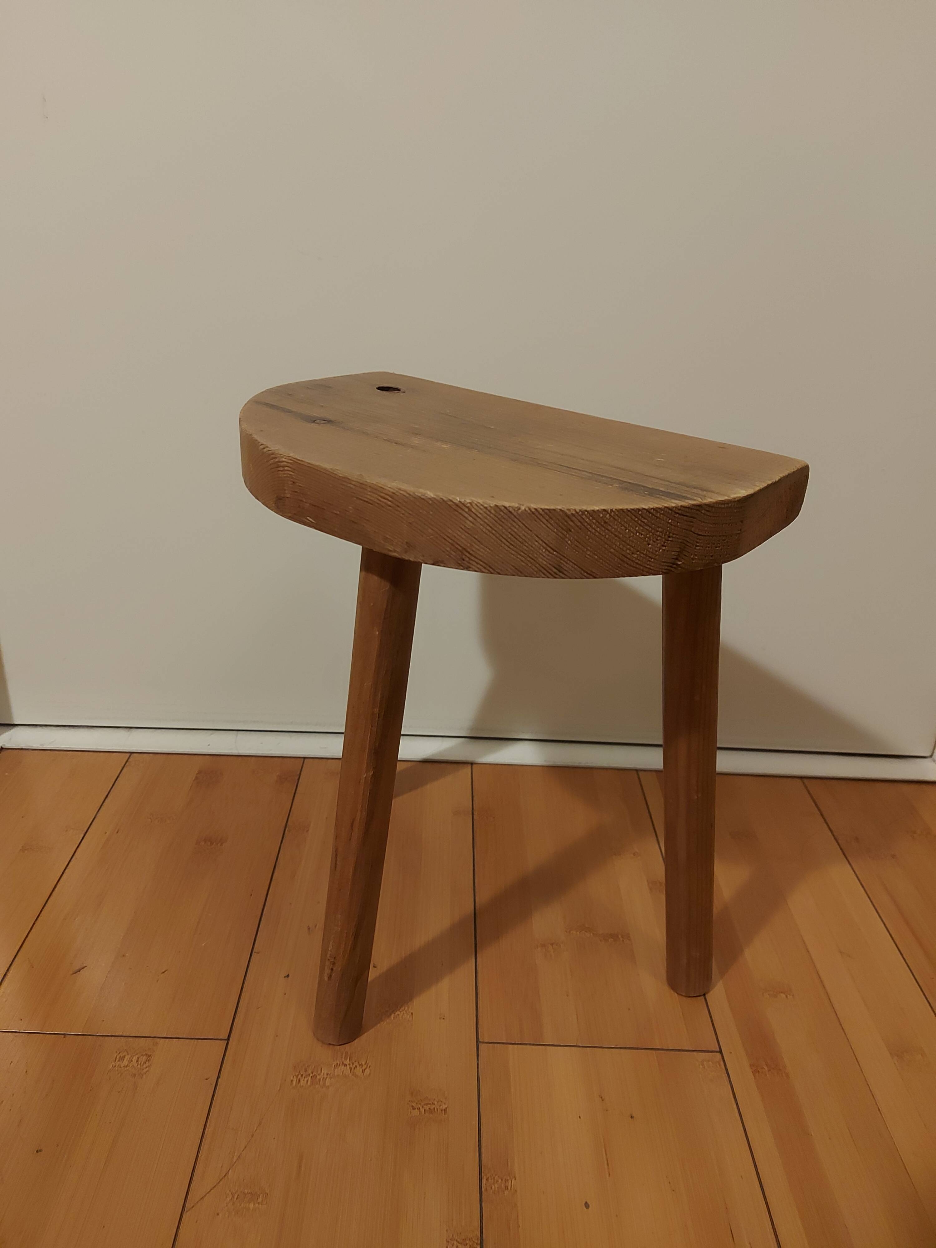 Vintage tripod wooden stool