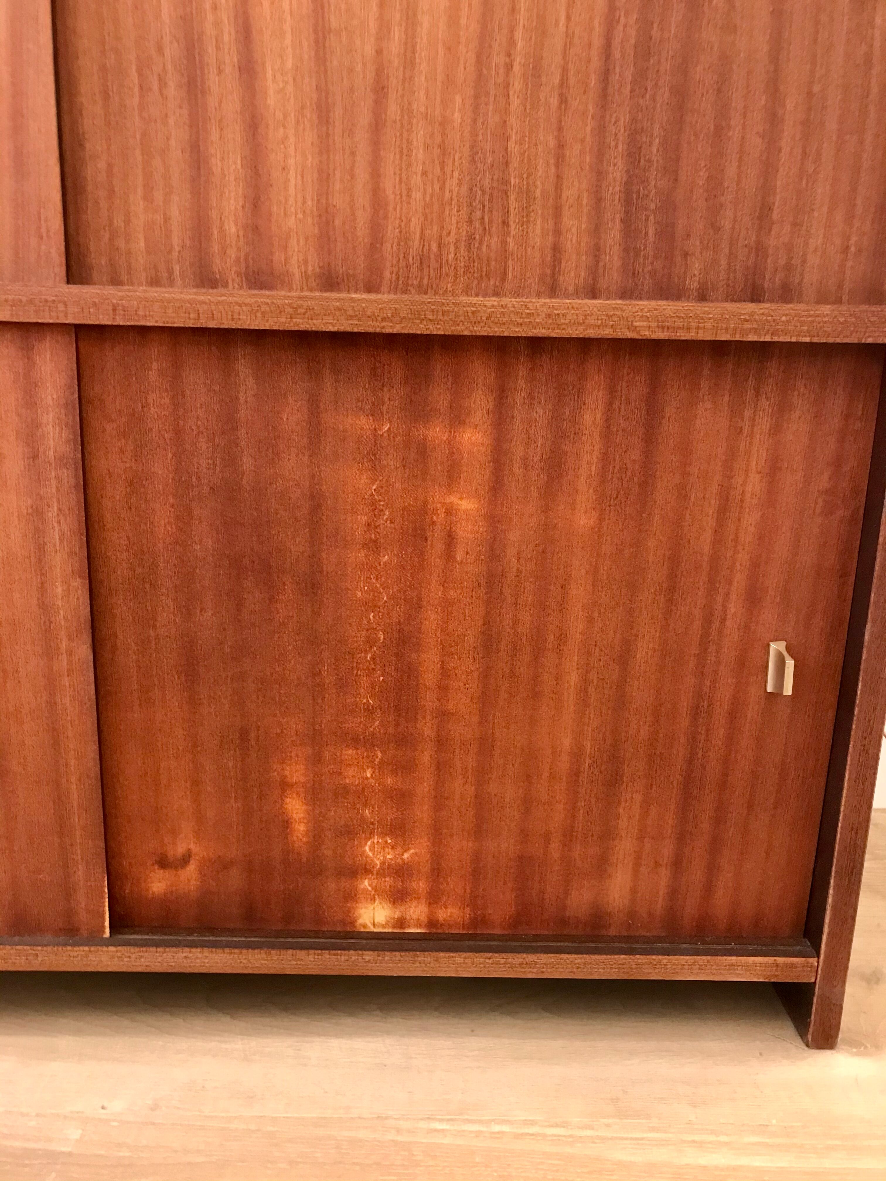 Large vintage glass library