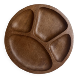 Teak aperitif tray plate, design 1960 Denmark