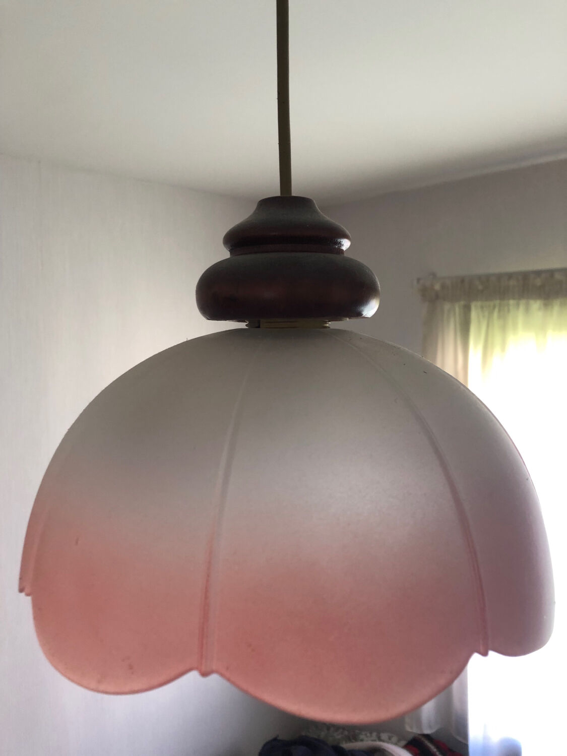 Vintage glass pendant light