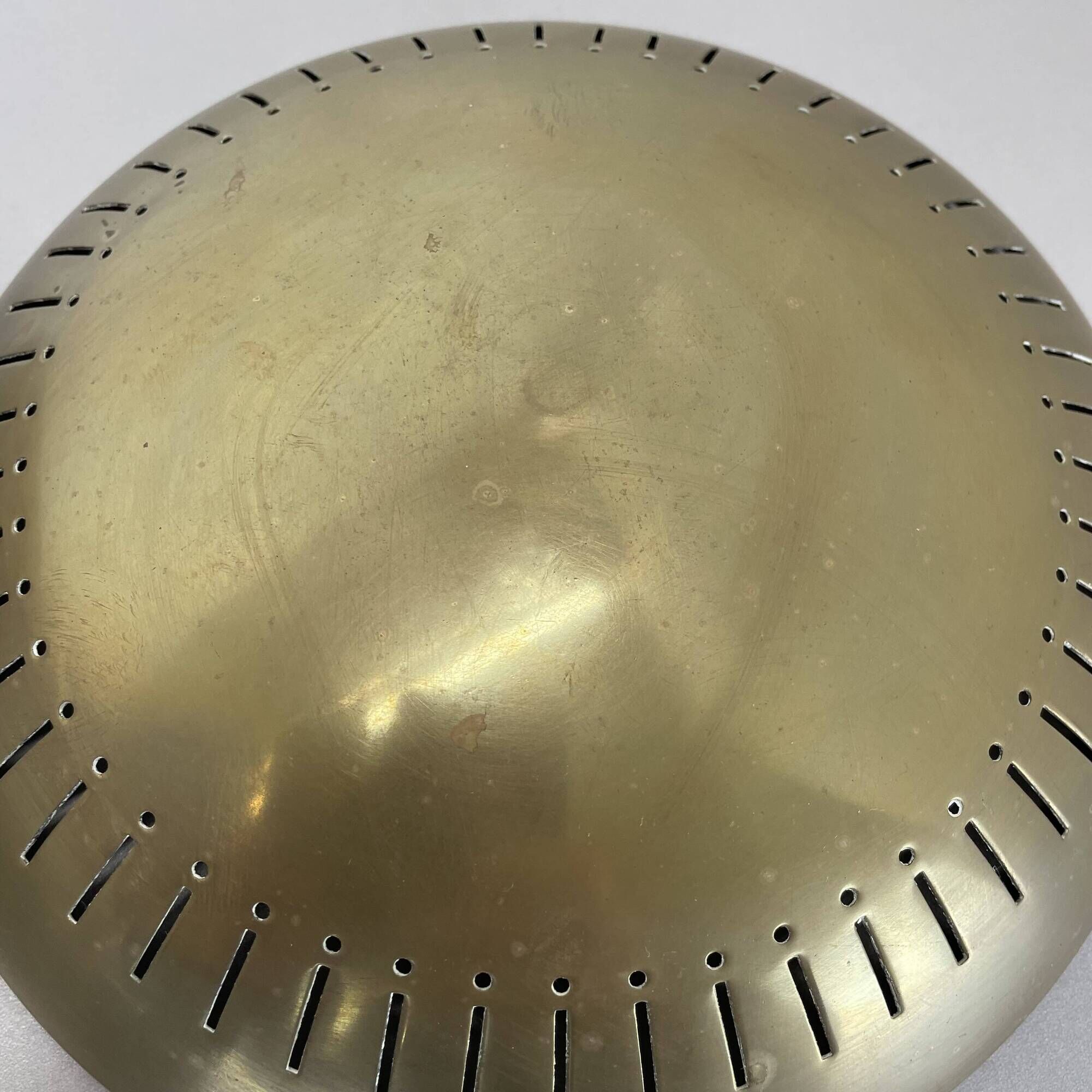 Large 30cm Brass Italian Stilnovo Style Theatre Wall Ceiling Light, Italy 1950s