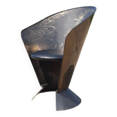 Vintage metal cone chair industrial