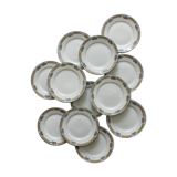 12 vintage porcelain dessert plates