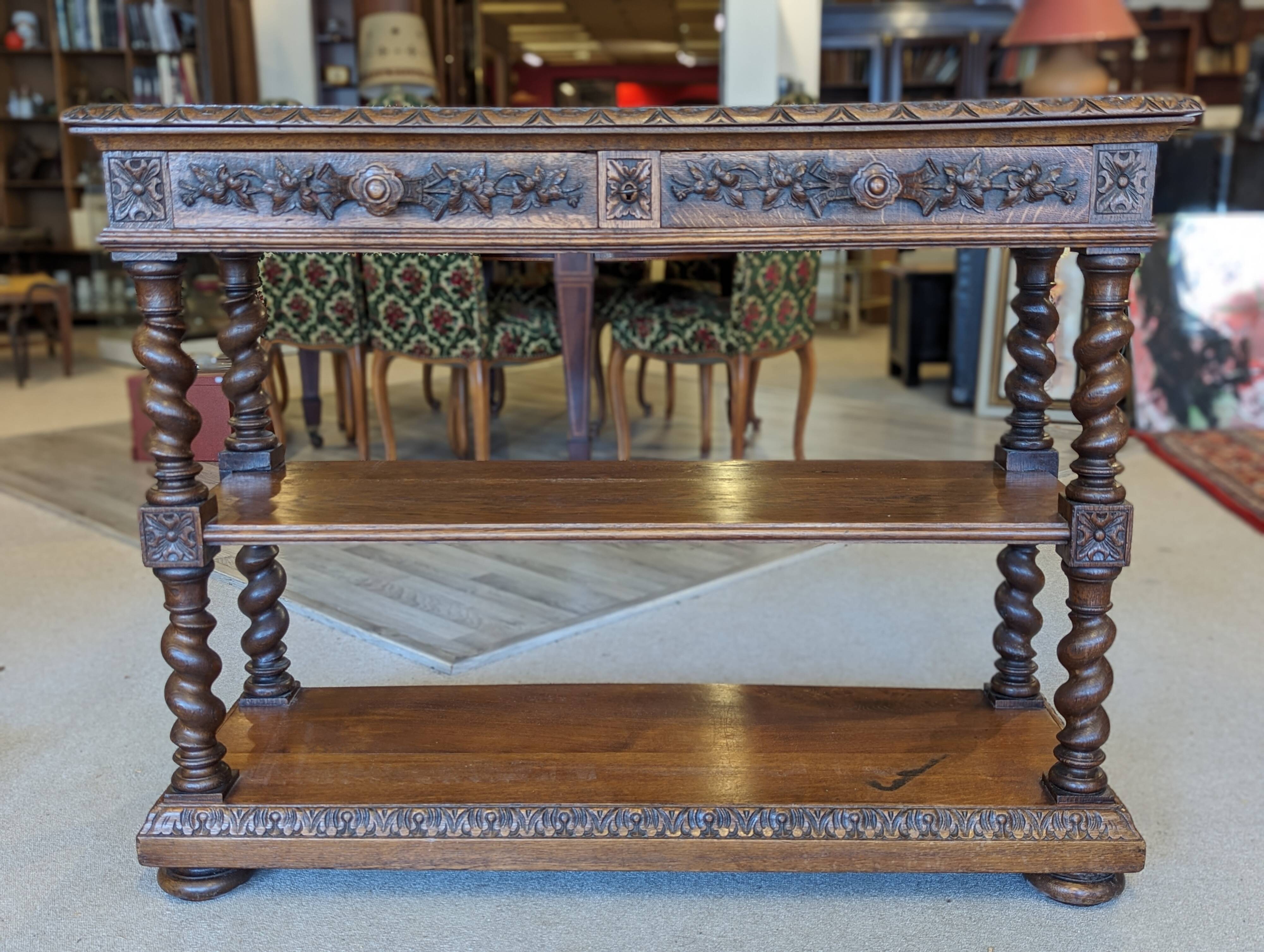 Console desserte en chêne