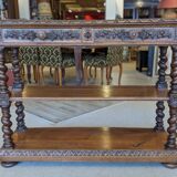 Oak serving console
