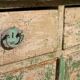 Antique bedroom chest of drawers with green tones (c.1920) #8