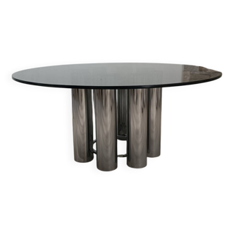 Chromed metal coffee table from Italy, 1970s
