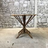 Rattan and wicker table