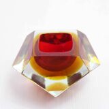 Cendrier diamant en verre de Murano par Seguso