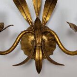 Pair of wheat ear wall lights