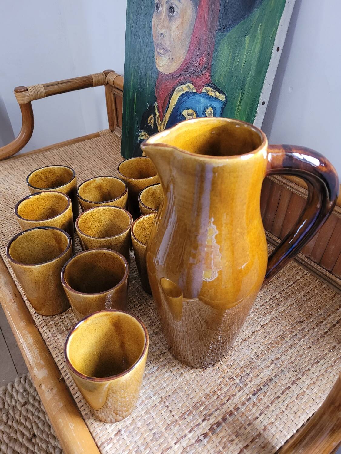 Ceramic orangeade set - 10 mazagrans