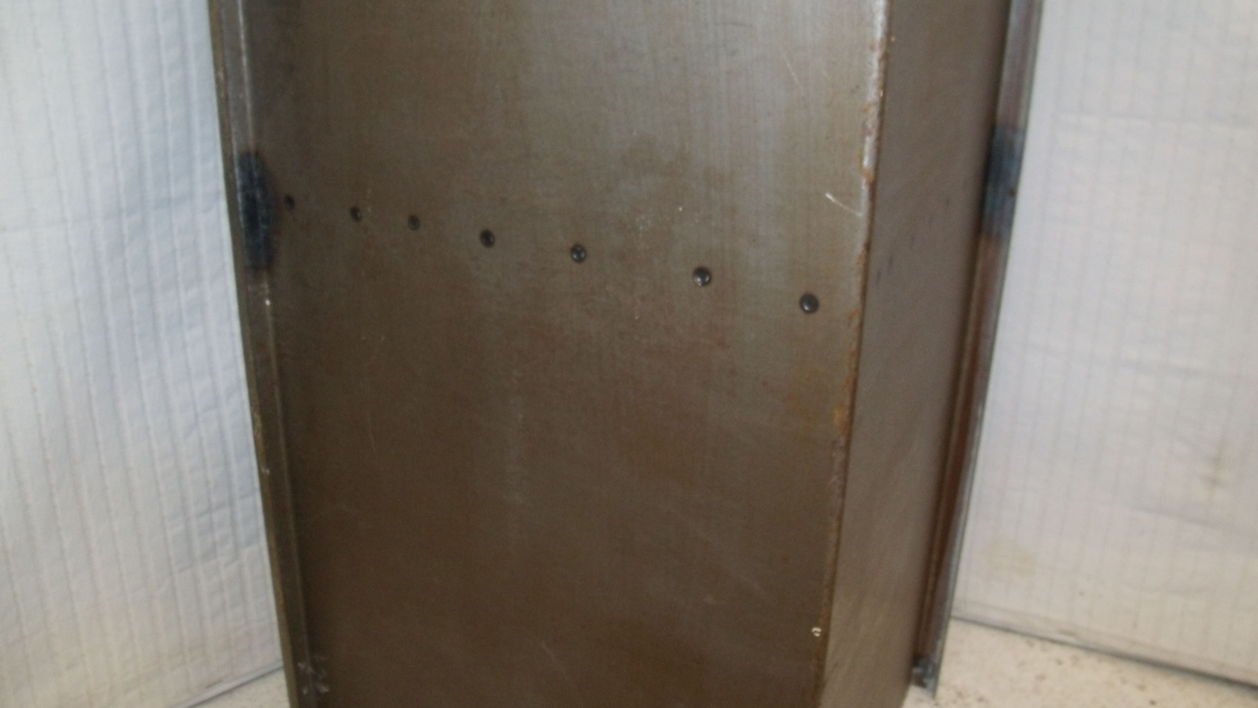 Industrial metal corner shelf