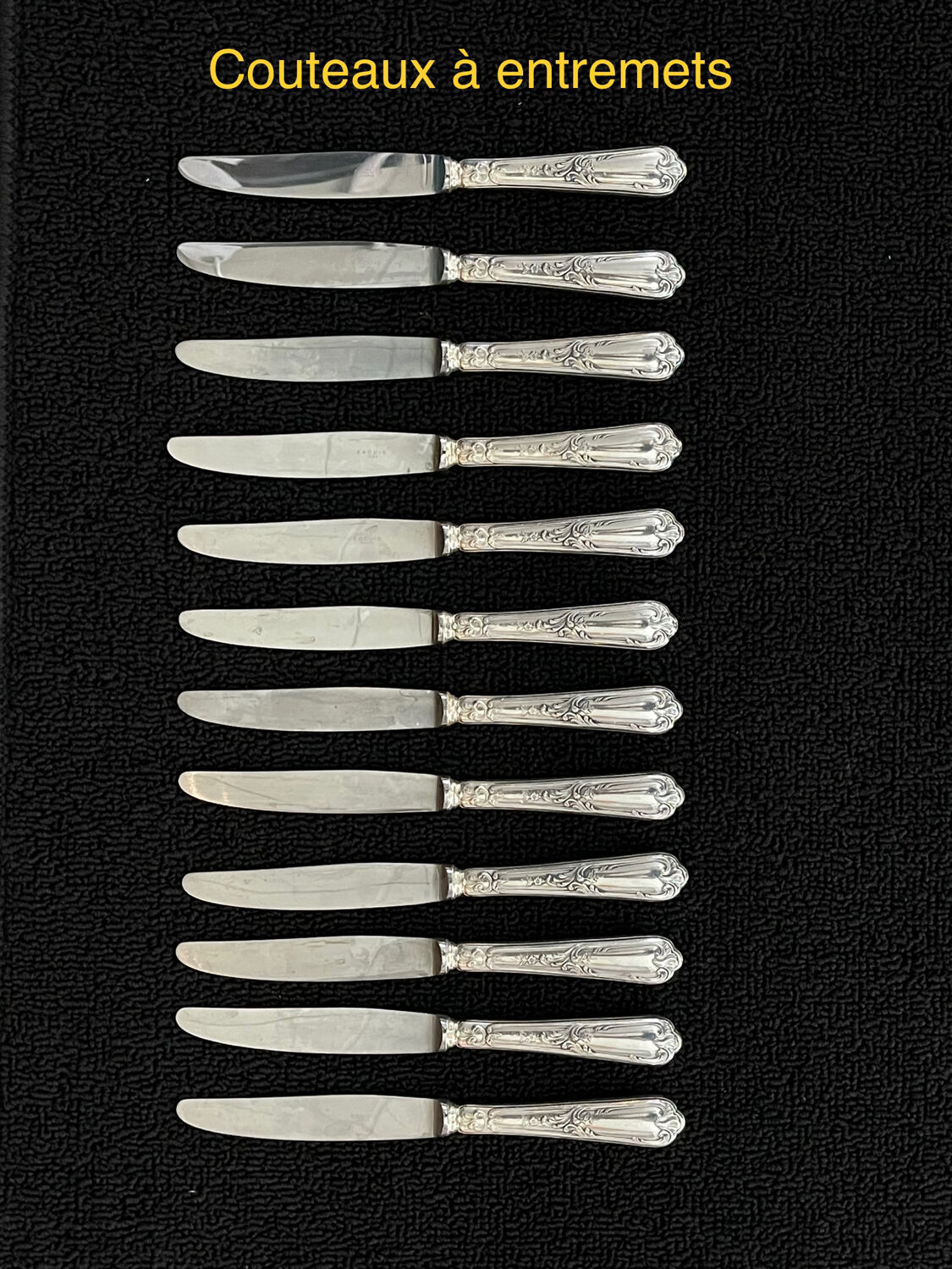 Ercuis cutlery set 131 pieces in metal Louis XV style, rocaille