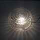 Vintage ceiling lamp, molded glass, round shape, 1970