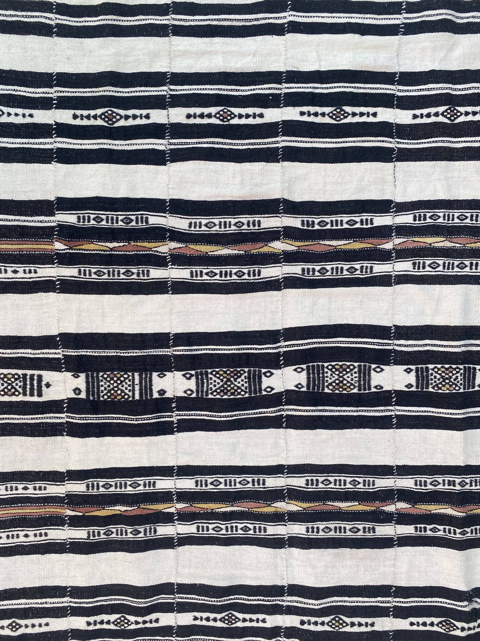 Tapis kilim tissage ancien de mali fait main 134x254 cm