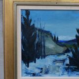 Nils ingvar walterström (1929-1988), swedish modern painting, 1960s, oil on canvas, framed