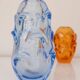 Mid-century modern crystal vase in pale blue by Börne Augustsson for Åseda