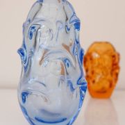 Mid-century modern crystal vase in pale blue by Börne Augustsson for Åseda
