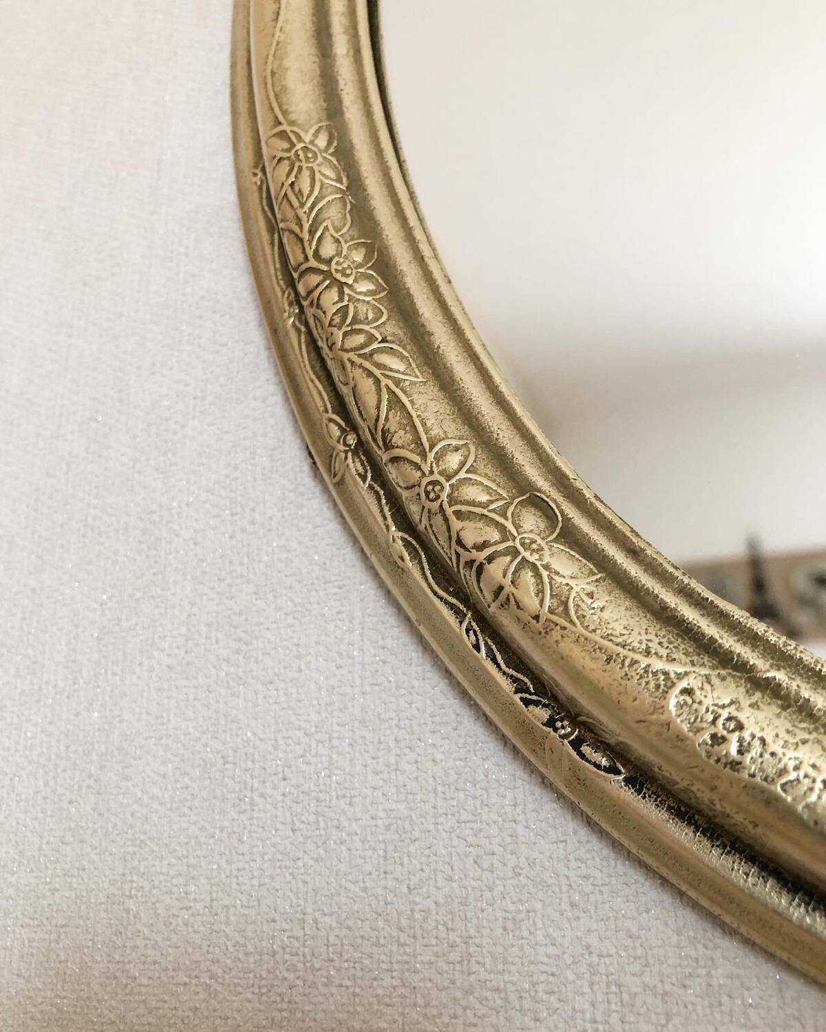 Vintage brass mirror