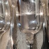 12 silver plated dessert spoons, goldsmith Ravinet Denfert shell