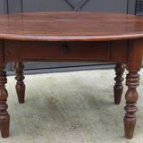 Old louis philippe oval coffee table 1 drawer