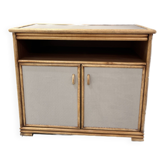 Rattan TV cabinet